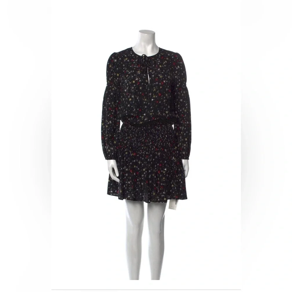 Anine Bing 100% Silk Dress Black with Stars Size Small - Picture 1 of 7